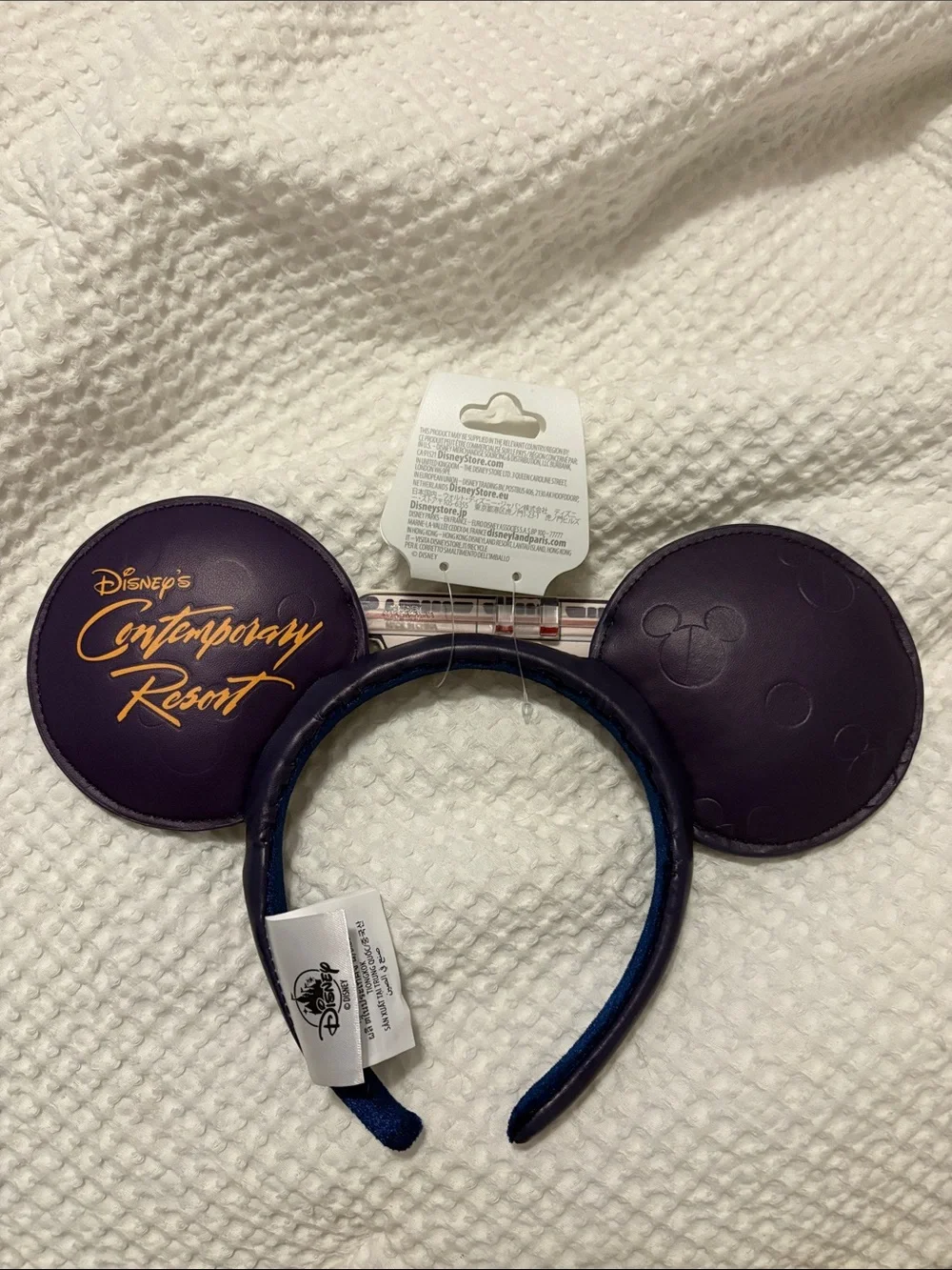 Disney World Contemporary Resort Monorail Mickey Ears with Teal & Orange Accents